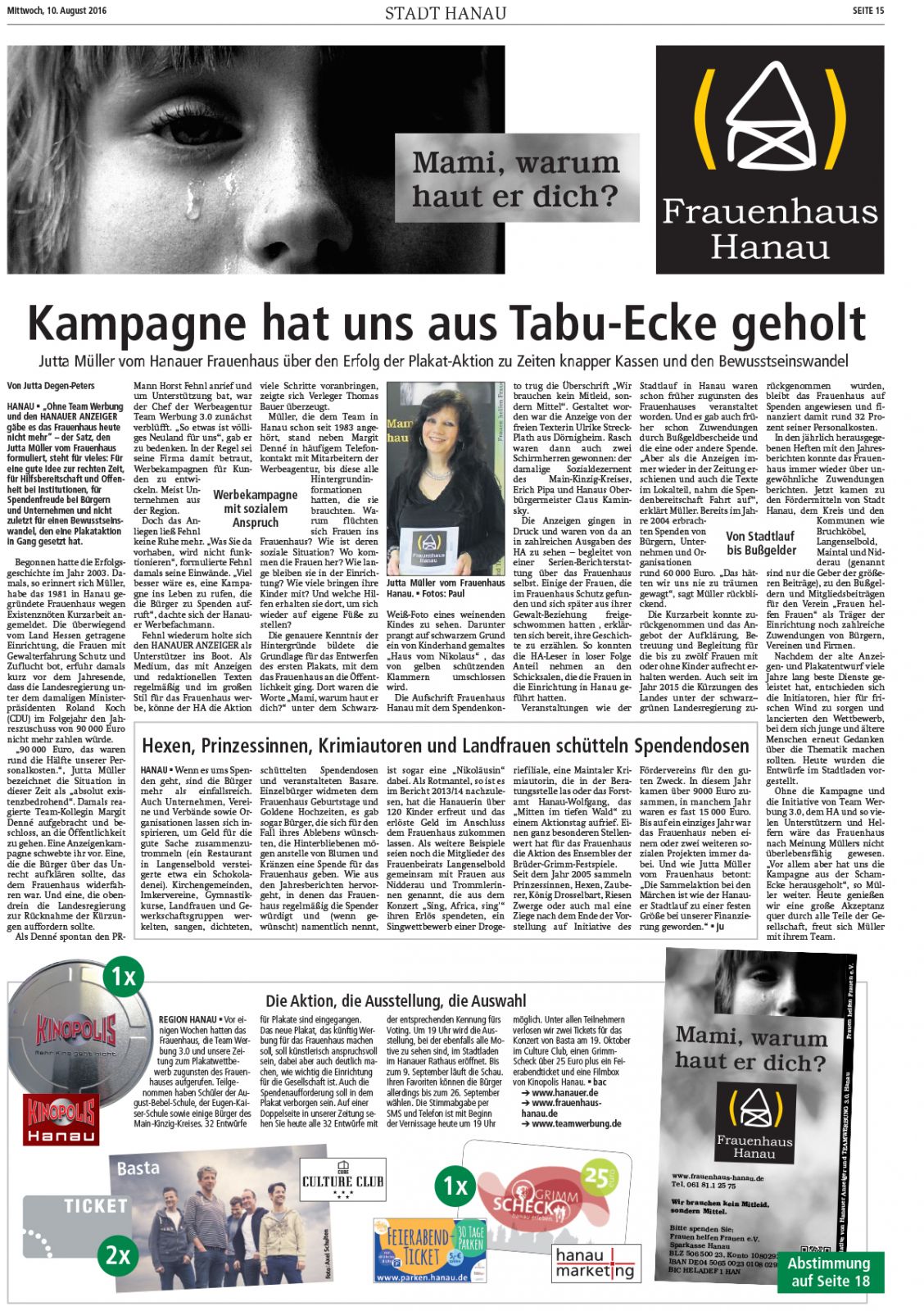 Hanauer Anzeiger Plakatwettbewerb 10.08.2016