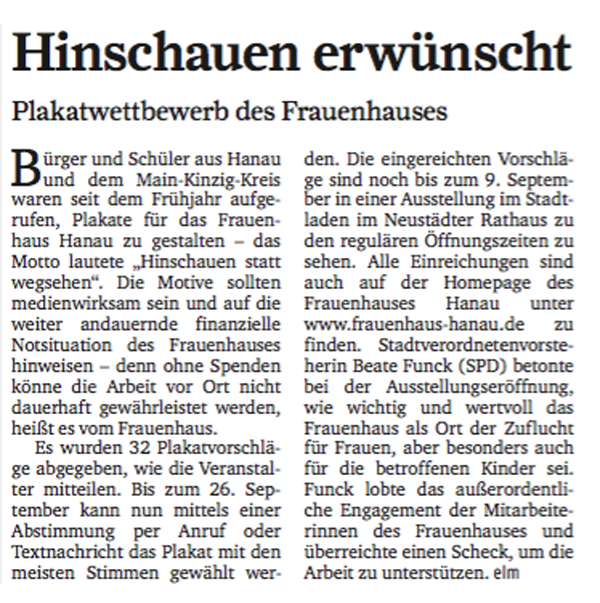 Frankfurter Rundschau Plakatwettbewerb 13.08.2016