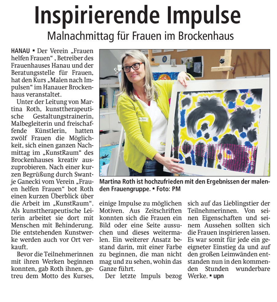 Hanauer Anzeiger Malkurs Frauenwoche 31.03.2017