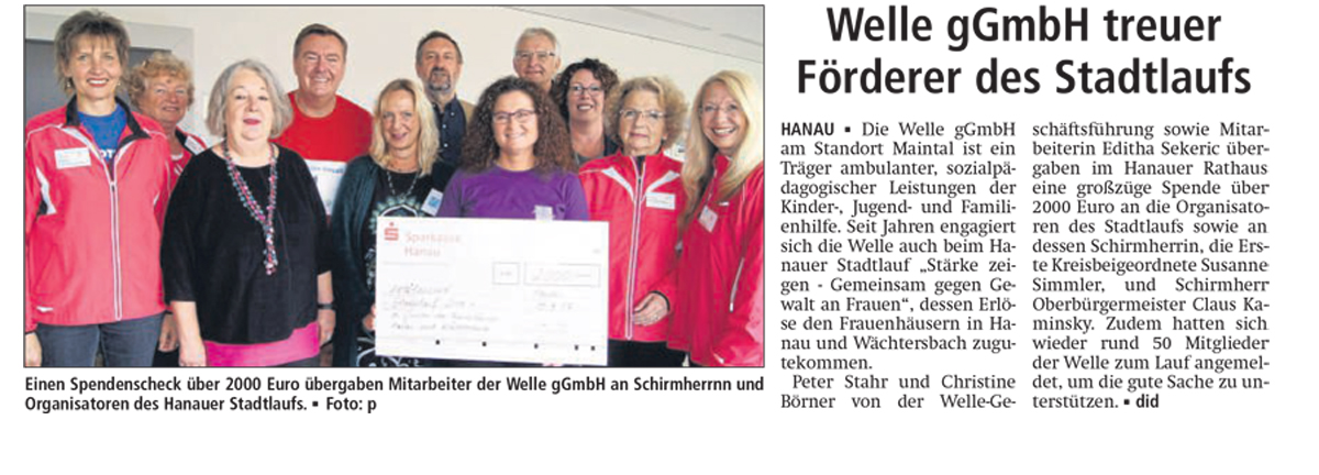 Hanau Post 21.09.2017 Spende Welle