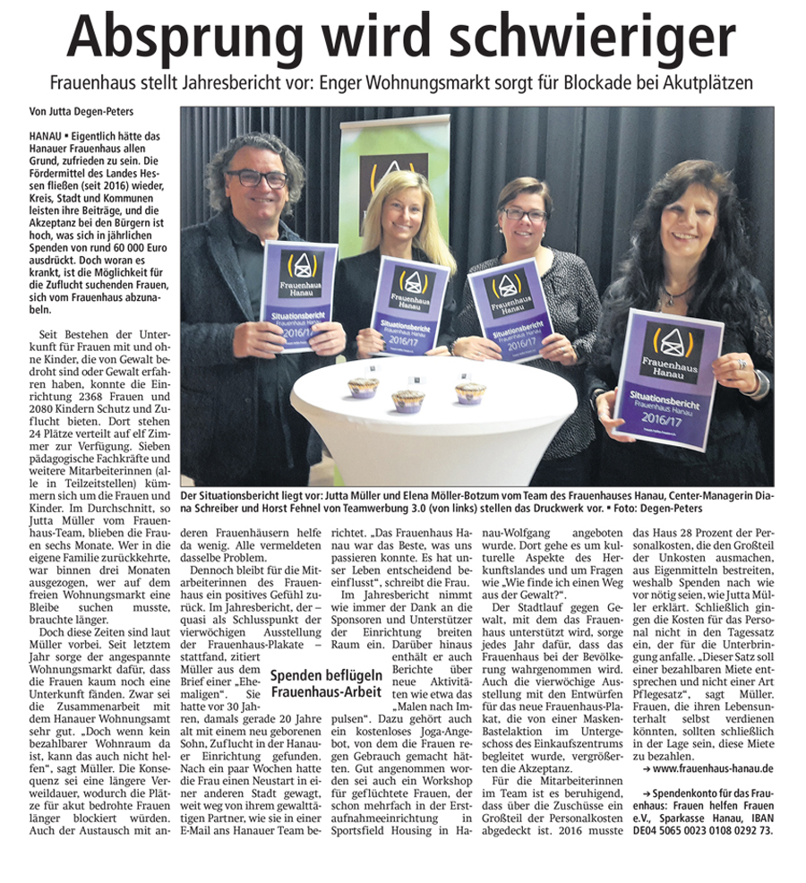 HANAUER ANZEIGER 25.11.2017 PK Situationsbericht