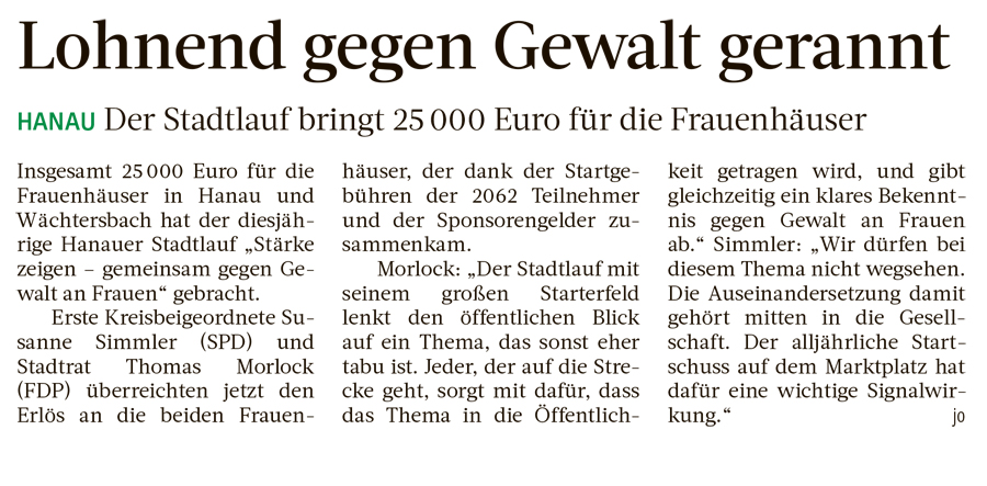 12.12.2017 Frankfurter Rundschau Stadtlauf