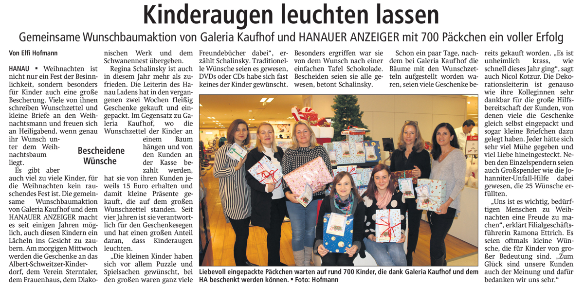 19.12.2017 HANAUER ANZEIGER Wunschbaum
