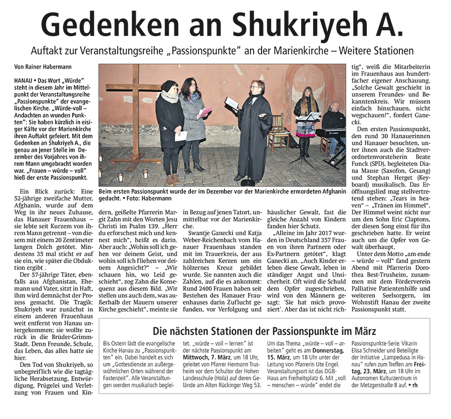 HANAUER ANZEIGER 28.02.2018 Passionspunkte